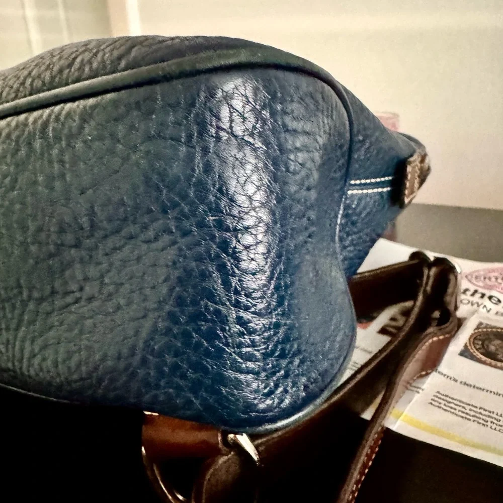 Dooney & Bourke Pebble Grain Blue Leather Backpack w/ COA EUC